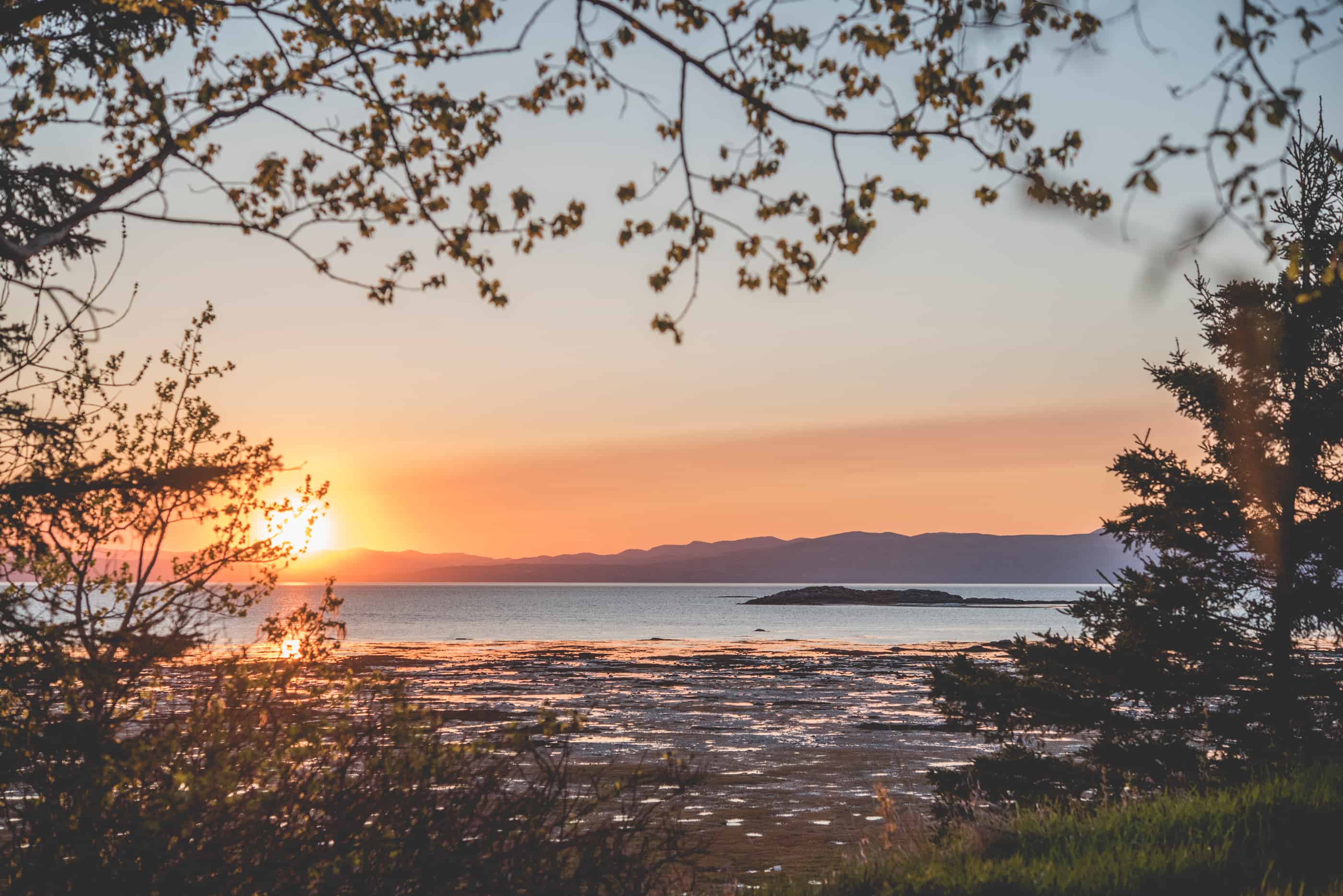 Coucher du soleil au motel cap blanc